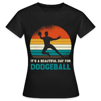 Journée rétro du coucher de soleil au prisonnier - T-shirt Femme - noir - Devant - AI Model Female 172 dark (172cm)