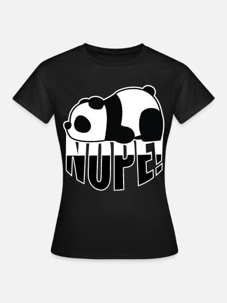 Panda Nope - Frauen T-Shirt - Schwarz