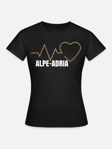 Fahrradurlaub Alpe Adria - Frauen T-Shirt - Schwarz