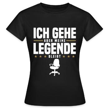 Cher collègue d’adieu - T-shirt Femme - noir - Devant - AI Model Female 172 dark (172cm)