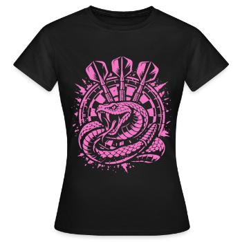 Darts | Rattle the Board , Klapperschlange - Frauen T-Shirt - Schwarz - Vorne - AI Model Female 172 dark (172cm)