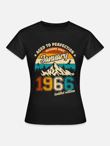 Limited Edition January 1966 Geburtstag Geschenk - Frauen T-Shirt - Schwarz