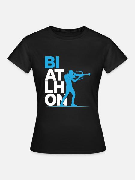 Biathlon Biathlet - Frauen T-Shirt - Schwarz