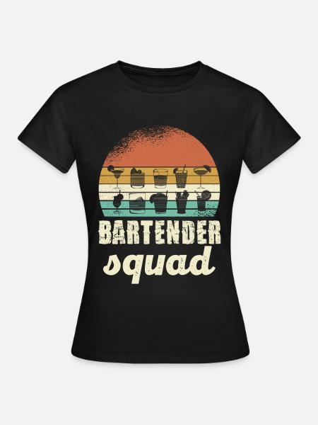 Bartender Squad Retro - Frauen T-Shirt - Schwarz