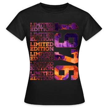 50. GEBURTSTAG LIMITED EDITION 1976 - Frauen T-Shirt - Schwarz - Vorne - AI Model Female 172 dark (172cm)