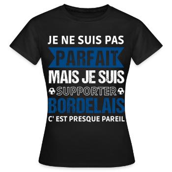 Bordeaux Fußballgeschenk - Frauen T-Shirt - Schwarz - Vorne - AI Model Female 172 dark (172cm)