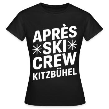 Kitzbühel Après Ski Crew Party - T-shirt Femme - noir - Devant - AI Model Female 172 dark (172cm)