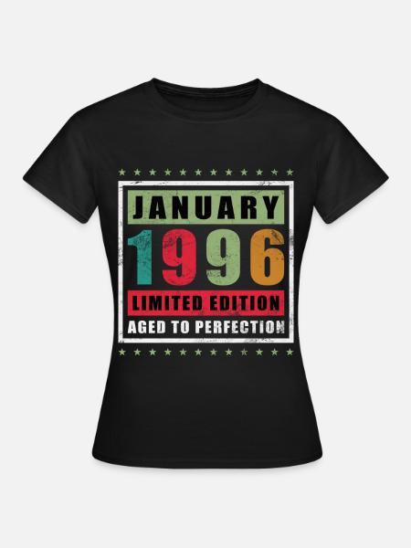 Januar 1996 Limitierte Edition - Frauen T-Shirt - Schwarz