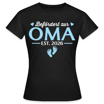 Promoted to Grandma 2026 Baby Shower - Women's T-Shirt - black - Front - AI Model Female 172 dark (172cm)