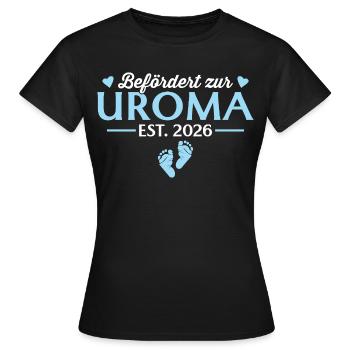 Befördert zur Uroma 2026 Babyparty - Frauen T-Shirt - Schwarz - Vorne - AI Model Female 172 dark (172cm)