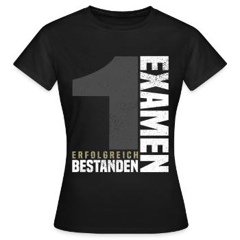 Félicitations pour le premier examen - T-shirt Femme - noir - Devant - AI Model Female 172 dark (172cm)