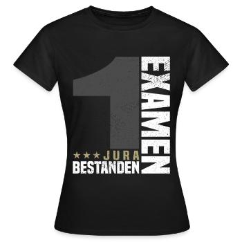 Congratulations 1st Exam Law - Women's T-Shirt - black - Front - AI Model Female 172 dark (172cm)