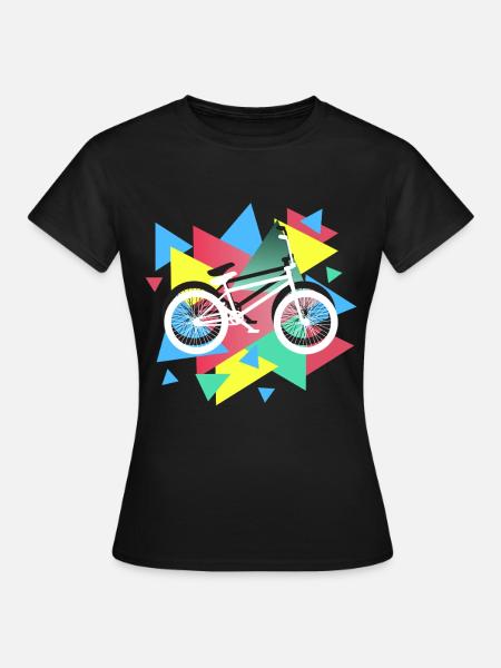 BMX Biking Geometric - Frauen T-Shirt - Schwarz