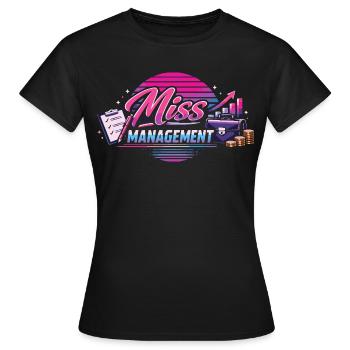 Miss Manager Manager Humour de bureau - T-shirt Femme - noir - Devant - AI Model Female 172 dark (172cm)
