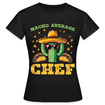Kaktus Taco Macho Fiesta - Frauen T-Shirt - Schwarz - Vorne - AI Model Female 172 dark (172cm)