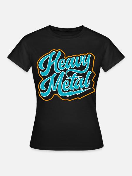 Heavy Metal Retro-Skript - Frauen T-Shirt - Schwarz