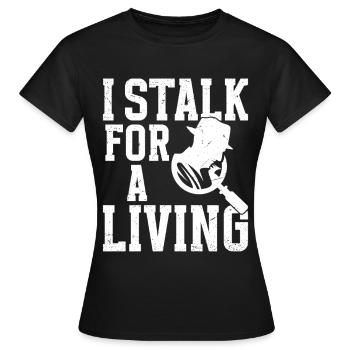 Observation d’équipement d’enquêteur privé - T-shirt Femme - noir - Devant - AI Model Female 172 dark (172cm)