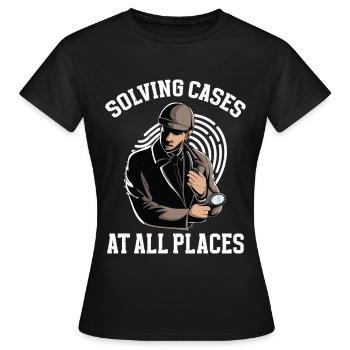 Ermittlungsuniform Beobachtungsausrüstung Private - Frauen T-Shirt - Schwarz - Vorne - AI Model Female 172 dark (172cm)