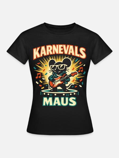 Karneval Mouse Rock Köln Geschenk Süß - Frauen T-Shirt - Schwarz
