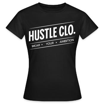 Hustle Clo Ambition Logo - Women's T-Shirt - black - Front - AI Model Female 172 dark (172cm)