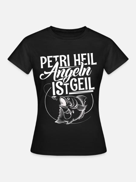 Angeln Angler - Frauen T-Shirt - Schwarz