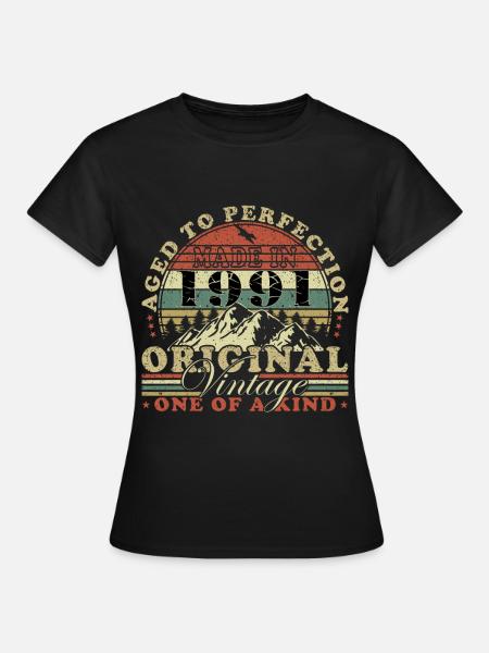 Made in 1991 - Geburtsjahr - Frauen T-Shirt - Schwarz