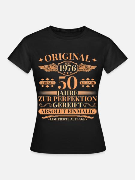 50. Geburtstag Lebende Legende seit 1976 - Dame-T-shirt - sort