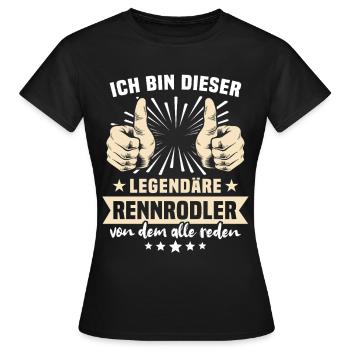 Dictons de luge - T-shirt Femme - noir - Devant - AI Model Female 172 dark (172cm)