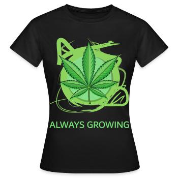 Toujours en croissance - T-shirt Femme - noir - Devant - AI Model Female 172 dark (172cm)