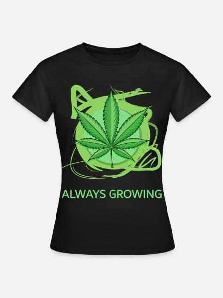Always Growing - Frauen T-Shirt - Schwarz