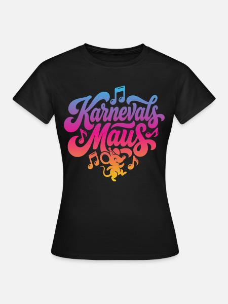 Karnevals Maus Karnevalsmaus Karneval Party Kostüm - Frauen T-Shirt - Schwarz