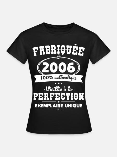 Hergestellt 2006 – Perfekt gereift - Frauen T-Shirt - Schwarz