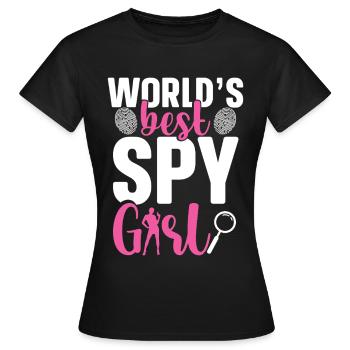 Uniforme de détective privée pour femmes Privé - T-shirt Femme - noir - Devant - AI Model Female 172 dark (172cm)
