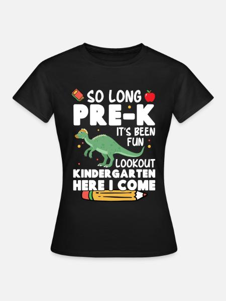 Dinosaurier-Kindergartenkostüm mit - Frauen T-Shirt - Schwarz