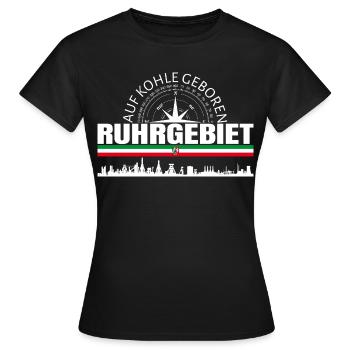 Région de la Ruhr - T-shirt Femme - noir - Devant - AI Model Female 172 dark (172cm)