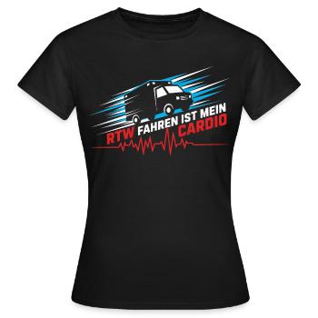 RTW Ambulance Ambulance Rescue Service Paramedic - Women's T-Shirt - black - Front - AI Model Female 172 dark (172cm)