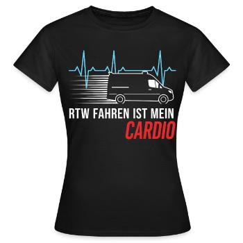 RTW Ambulance Ambulance Rescue Service Paramedic - Women's T-Shirt - black - Front - AI Model Female 172 dark (172cm)
