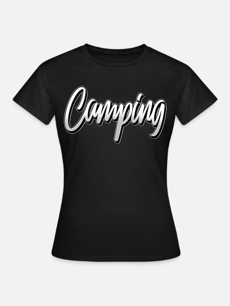 Camping - Frauen T-Shirt - Schwarz