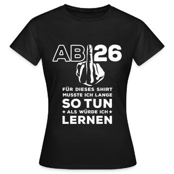 Abitur 2026 - J’ai dû étudier longtemps - T-shirt Femme - noir - Devant - AI Model Female 172 dark (172cm)