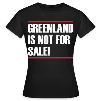 Greenland Is Not For Sale - Women's T-Shirt - black - Front - AI Model Female 172 dark (172cm)