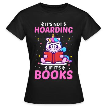 Lire, lire, licorne - T-shirt Femme - noir - Devant - AI Model Female 172 dark (172cm)
