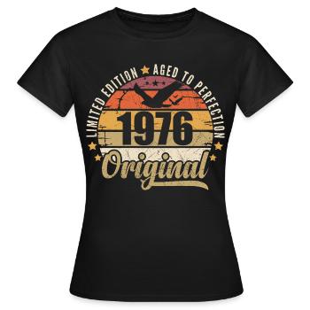 Geburtstagsgeschenk 1976 Original 1976 - Frauen T-Shirt - Schwarz - Vorne - AI Model Female 172 dark (172cm)