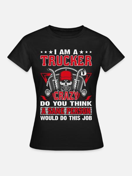 Lkw Fahrer - Frauen T-Shirt - Schwarz
