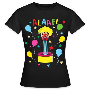 Clown du carnaval d’Alaaf Cologne - T-shirt Femme - noir - Devant - AI Model Female 172 dark (172cm)