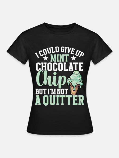 Minz-Schokoladen-Chip-Kugel-Sahne-Geschmack Minze - Frauen T-Shirt - Schwarz