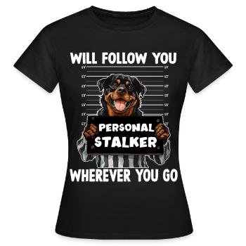 Promenade cadeau du propriétaire de chien sur les proverbes du chien - T-shirt Femme - noir - Devant - AI Model Female 172 dark (172cm)
