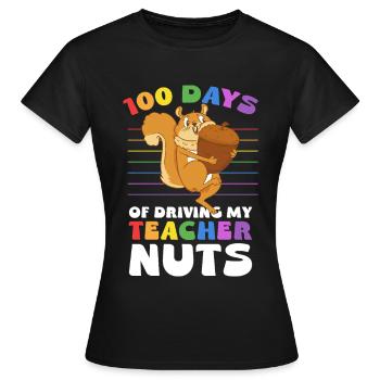 100 Tage treiben Lehrer verrückt - Frauen T-Shirt - Schwarz - Vorne - AI Model Female 172 dark (172cm)