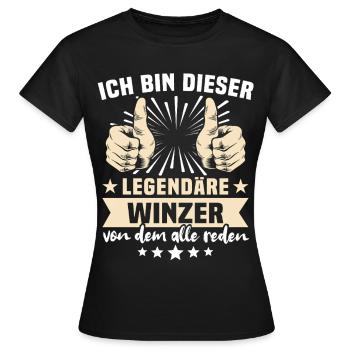 Expressions des viticulteurs - T-shirt Femme - noir - Devant - AI Model Female 172 dark (172cm)