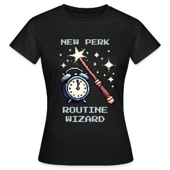 Magicien de routine | Vie quotidienne du travail social - T-shirt Femme - noir - Devant - AI Model Female 172 dark (172cm)