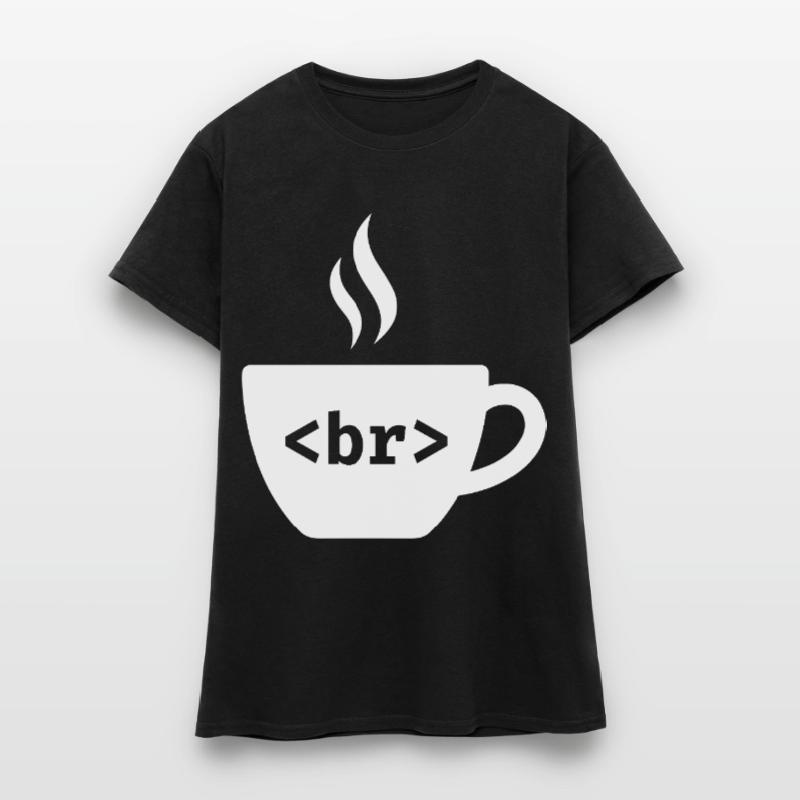 Pause café – Conception drôle de balise HTML T-shirt Femme